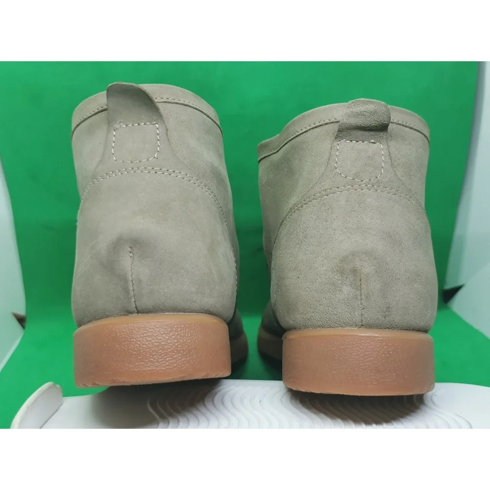Hush Puppies Men's Bridgeport 2 Light Gray Suede Chukka Boots US Size 12 Wide